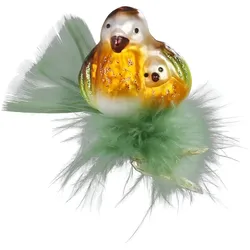 INGE-Glas Manufaktur Hab dich lieb 5.5 cm - Inge-Glas 10062S019 gefiederte Freunde - Christbaumschmuck Glas mundgeblasen