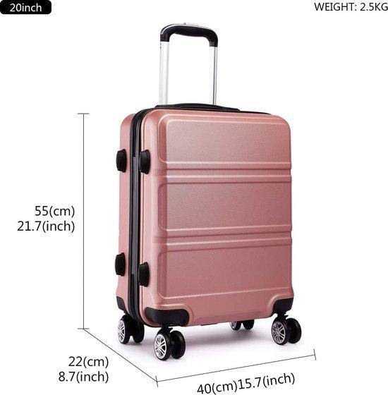 Famanu Trolley Koffer Set, Leichtgewicht mit 4 Rollen - Handgepäck