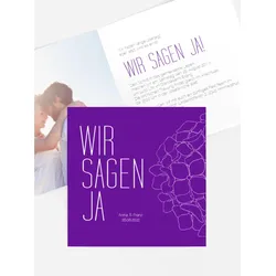 Hochzeitseinladungen selbst gestalten mit Spruch und Fotos im Onlinedesigner bei Meine-Kartenmanufaktur.de