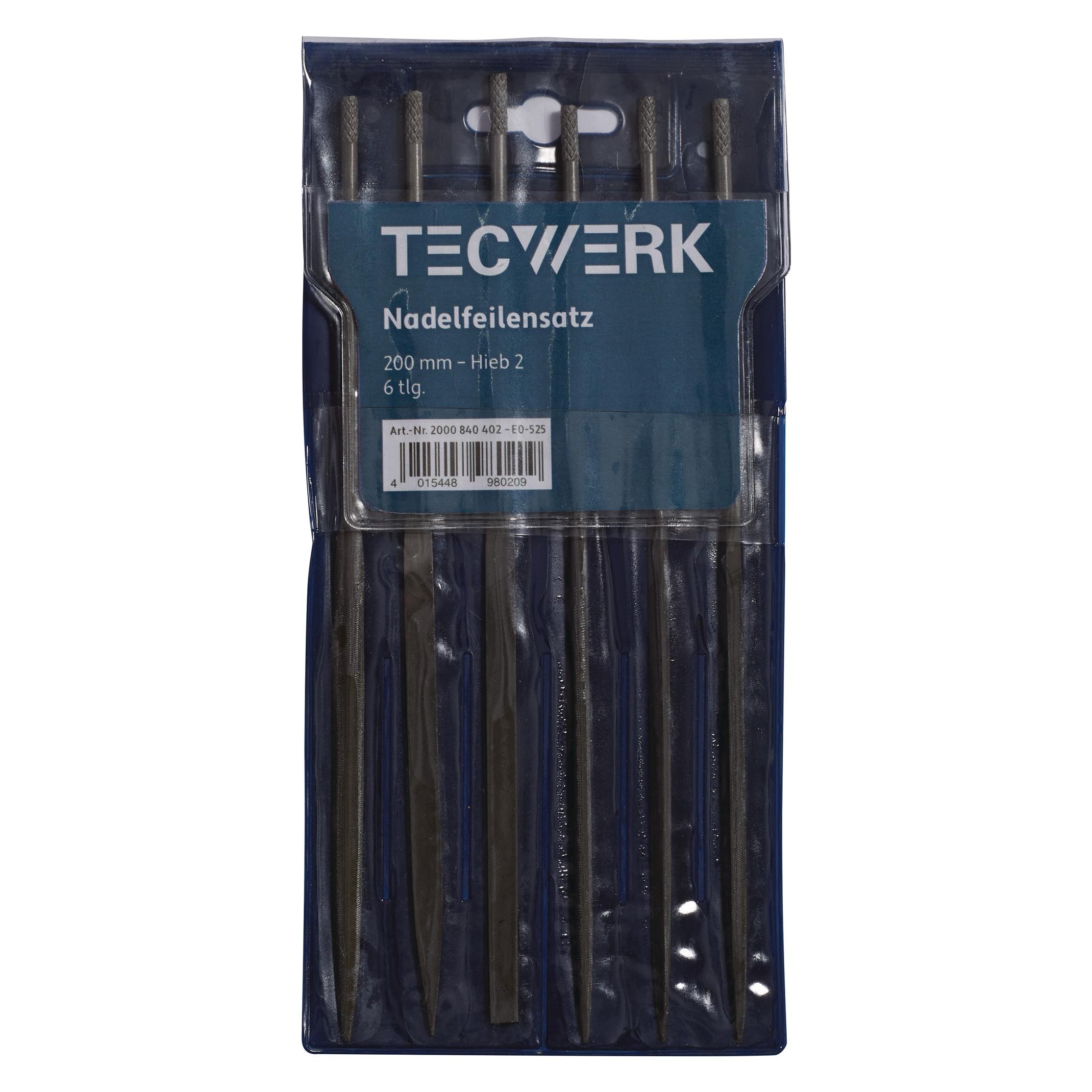 Tecwerk Nadelfeilensatz Länge 200 mm Hieb 2 6-teilig (Hieb 2, 200 mm) (2000840402)