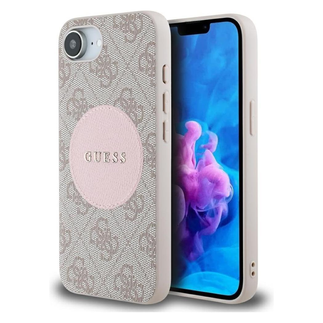 Guess - 4G Circle Classic Logo MagSafe (GUHMPSE4P4PGRSGP) - iPhone 16e - Pink (Apple iPhone 16e, Apple iPhone 17e) (GUE004481-0)