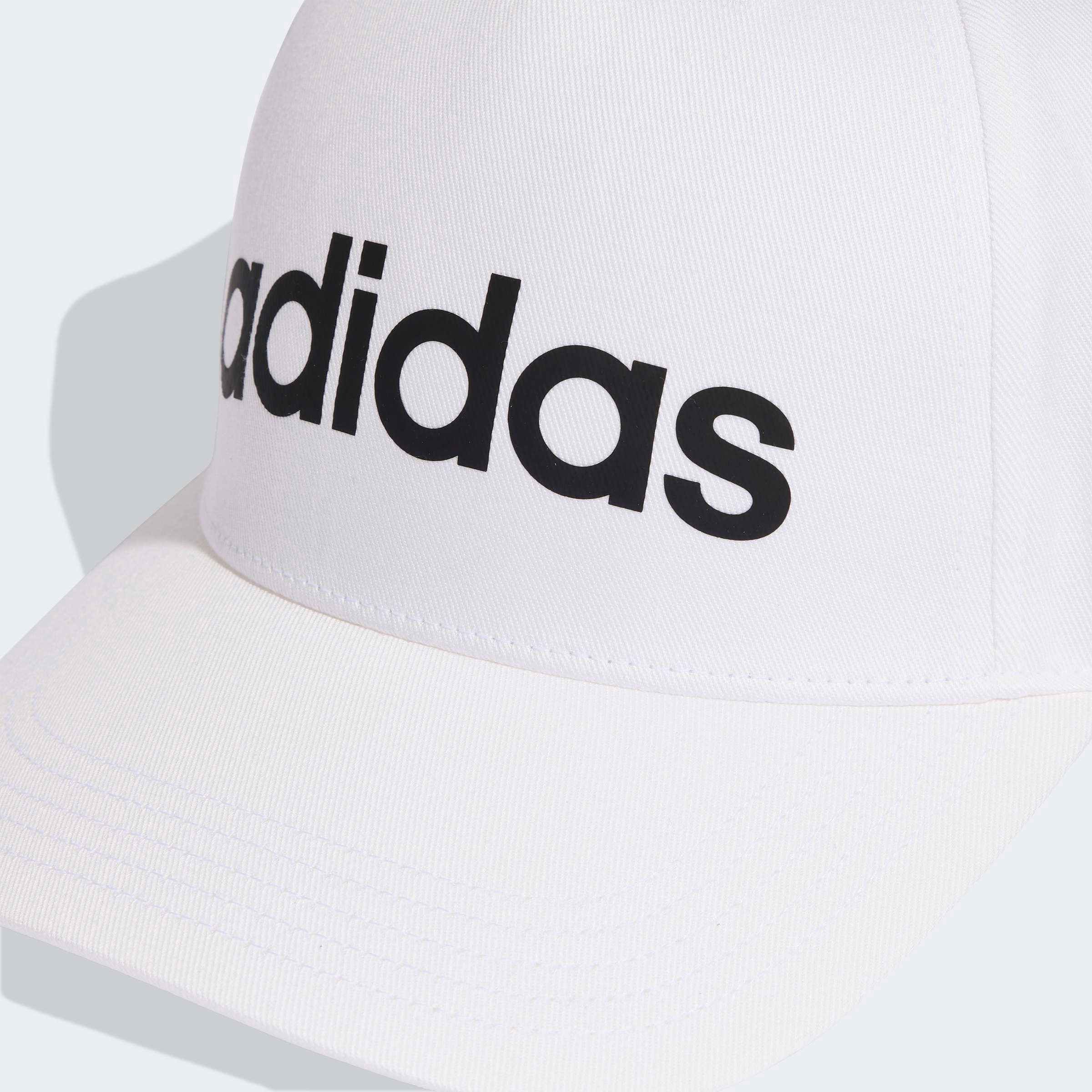 Baseball Cap ADIDAS PERFORMANCE "LINEAR", weiss (weiß, schwarz), Obermaterial: 100% Baumwolle, Caps Baseball Cap weiß, schwarz Einheitsgröße