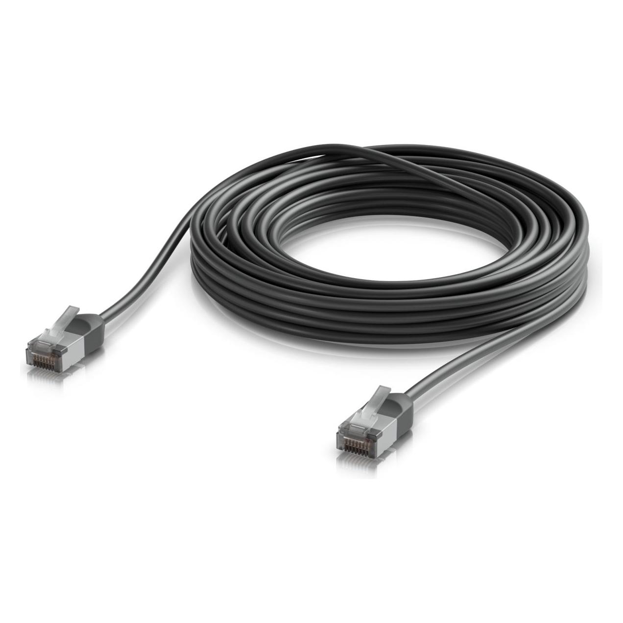 Ubiquiti Ultradünnes, robustes, geschirmtes Outdoor-Patchkabel für 10 GbE-Netzwerke (CAT6a, 8 m) (UACC-CABLE-PATCH-OUTDOOR-C6A-8M-BK)