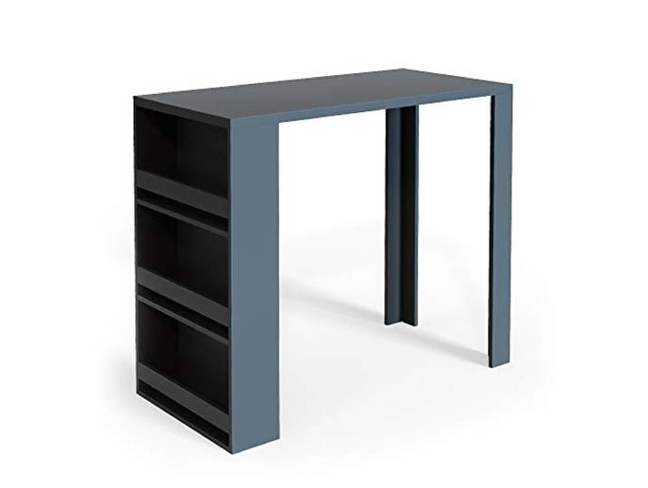Vicco Bartisch, Anthrazit, 57 x 117 cm mit offenen Ablagen zur Aufbewahrung von Küchenutensilien