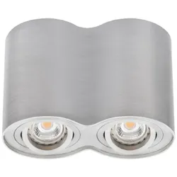 Kanlux silberne Deckenleuchte BORD 2x25W, 2-flammig