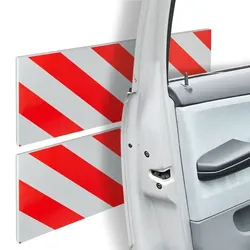 Relaxdays Garagen Wandschutz selbstklebend 2er Set Weiß,Rot