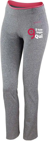 Pantaloni Fitness Donna Leggeri Traspiranti Personalizzate o neutre Spiro