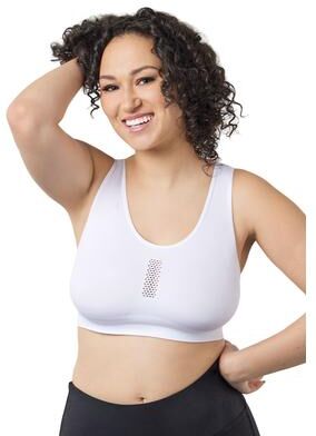 Plus Size Women's The Steffi Cooling Comfort Everyday Bra by Leading Lady in White (Size M)