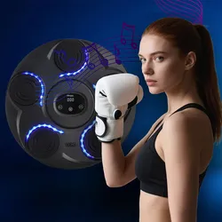 Fitness-Boxmaschine mit 7 Stufen & Bluetooth-Musik – Reaktions- & Koordinationstrainer, inkl. Boxhandschuhe – Für mehr Motivation