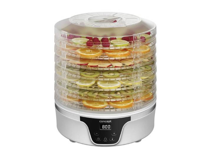 Concept Dörrautomat SO2090 Trockner für Pilze, Früchte und Kräuter 380W 7 Siebe 380 W, Digitale Steuerung, Siebdurchmesser: 29 cm