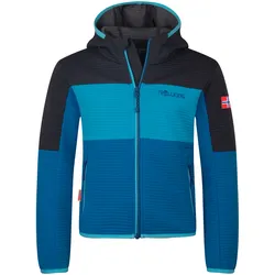 Trollkids Kinder Sogndal XT Fleecejacke - 104 - alpine blue/pool blue/black