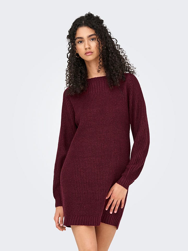 JDY Kleid "Whitney" in Bordeaux - XL