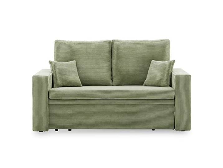 Sofa Aikido I 150x85 - mit schlaffunktion - Farben zur Auswahl - modernen Sofa - mit Bettkasten - Moderner Cordstoff - Stoff POSO (POSO 047)
