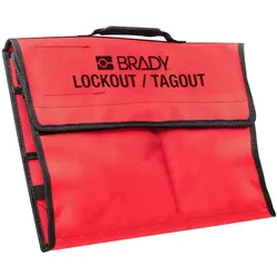 Brady, Zubehör Arbeitsschutz, LOTO-Vertriebstasche - Kleine Tasche, Nylon, Rot, 320 x 420 x 45 mm, leer (1 Stück)
