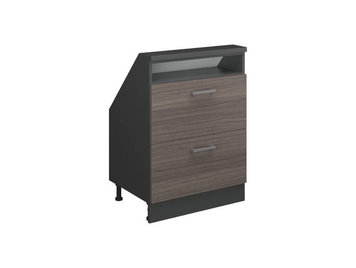 Vicco Kommode Rion, Edelgrau/Anthrazit/Anthrazit, mit 2 Schubladen (1 St)
