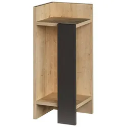 Dmora Nachttisch Dgregucc, Niedrige Kommode, Tisch, Multifunktionaler Nachttisch, 25x27h60 cm, Eiche und Anthrazit