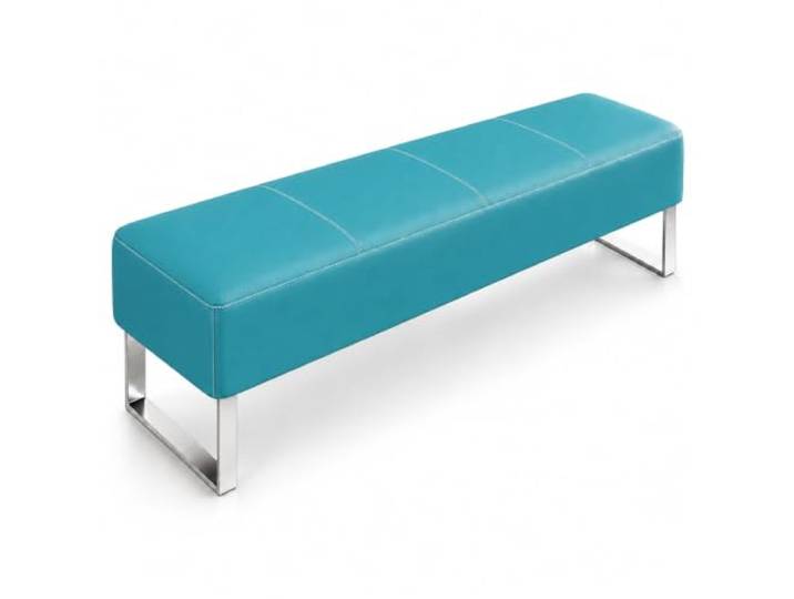 Empfangsbank aus Kunstleder, Belastbare Sitzbank ohne Lehne mit Metallfüßen Gewerbliche Gästebank für Wartezimmer, Büros, Praxen, Salons, Spas und Friseursalons(B,180cm/70.9in)
