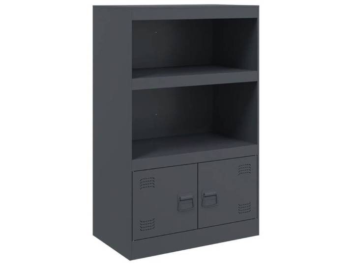 Buffet bas armoire commode Buffet anthracite 67x39x107cm acier 3451878 FrenchDays