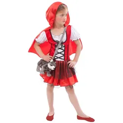 Waldmädchen-Kostüm für Kinder, rot