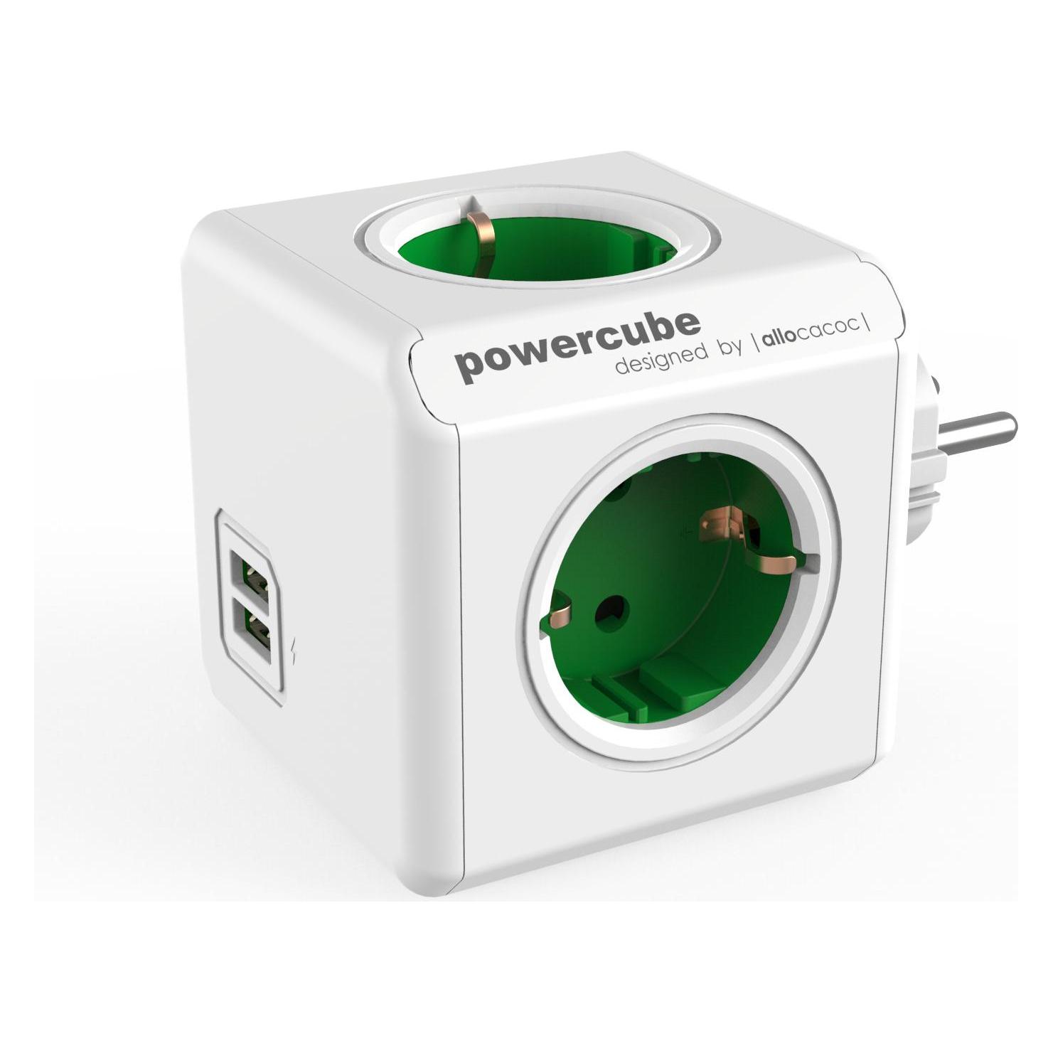 Allocacoc PowerCube Original USB (4x, CEE 7/3) (1202GN/DEOUPC)