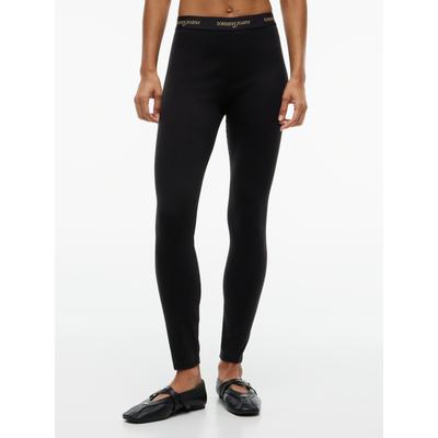 Leggings TOMMY JEANS "TJW TAPE LEGGINGS", Damen, Gr. XS (34), N-Gr, schwarz, Jersey, Obermaterial: 98% Baumwolle, 2% Elasthan, unifarben, schmal lang, Hosen Leggings, Baumwollmischung, schmal geschnitten