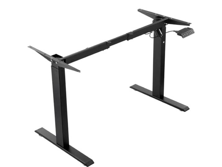 VEVOR Cadre de Bureau Debout\, Hauteur réglable 70-117 cm\, Pieds de Bureau d'ordinateur électrique\, Longueur 90-135 cm\, Base de Poste de Travail Ergonomique pour Maison\, Bureau\, Cadre Uniquement\, Noir