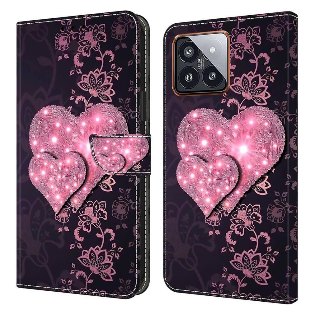 Cover-Discount Xiaomi 14 Pro - 3D-Effekt Hülle Etui Herzen (Xiaomi 14 Pro) (660171401J)