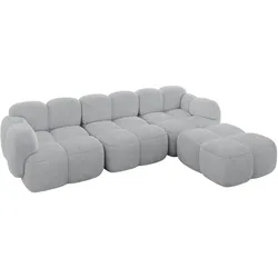 ECKSOFA modulares Sofa Rechts Miko-L2 302x205x75 Grau Cord