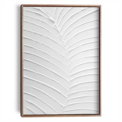 Wandbild REINDERS "Blattadern", weiß (farbe bild(er): weiß), B:30cm H:40cm T:3cm, Bilder, Wohnzimmer - Weiß - MDF - Blumen und Pflanzen - 30x40 cm