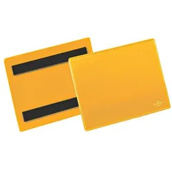 Durable Magnetische Kennzeichnungstasche A6 quer »1756« gelb