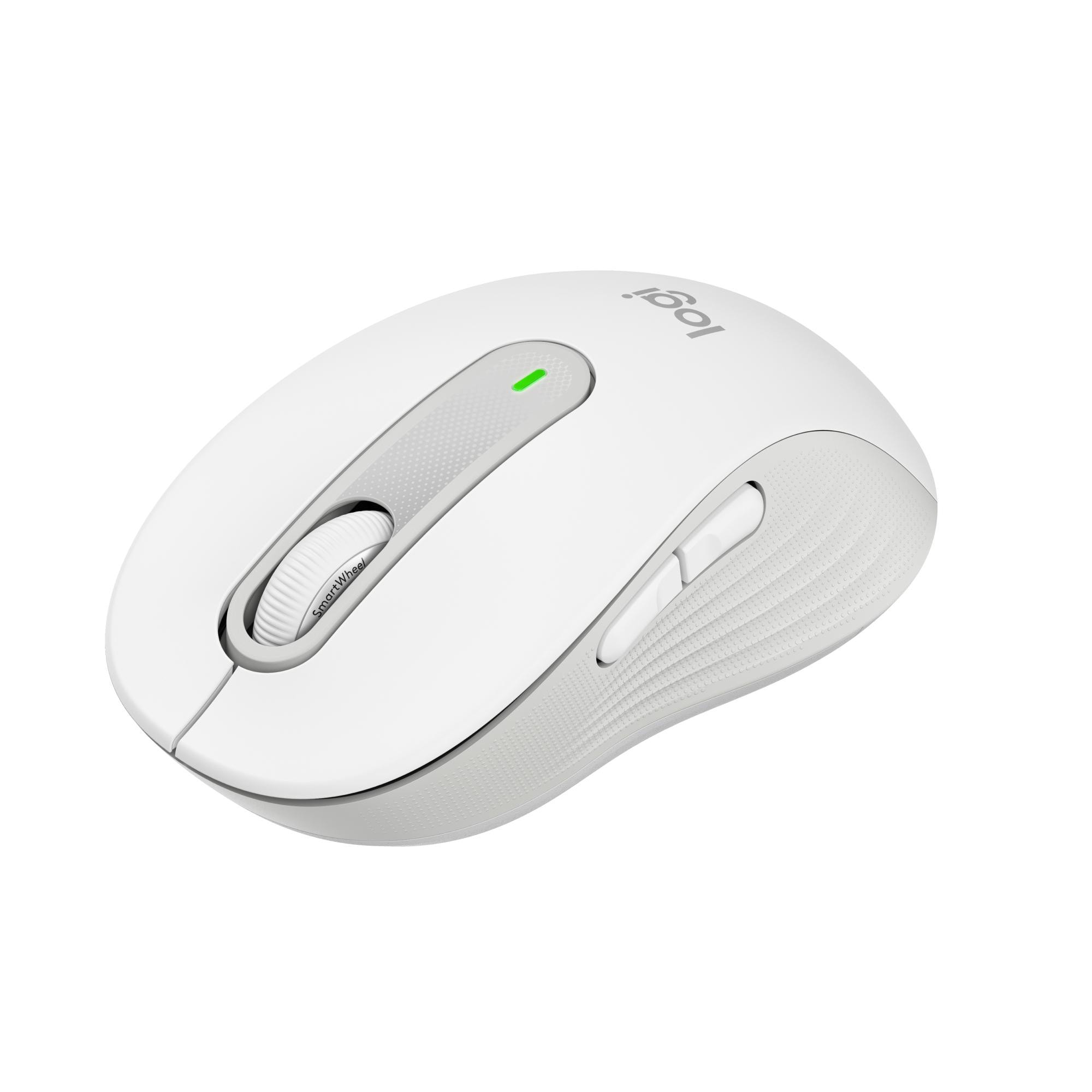 Logitech Signature M650 M Maus Weiß kabellos (Logi Bolt) für Rechtshänder