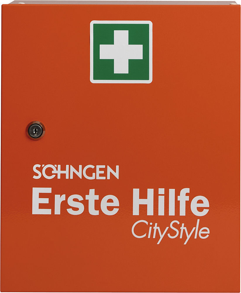 Verbandschrank HEIDELBERG City Style, HxBxT 362 x 302 x 140 mm, leer, orange SÖHNGEN