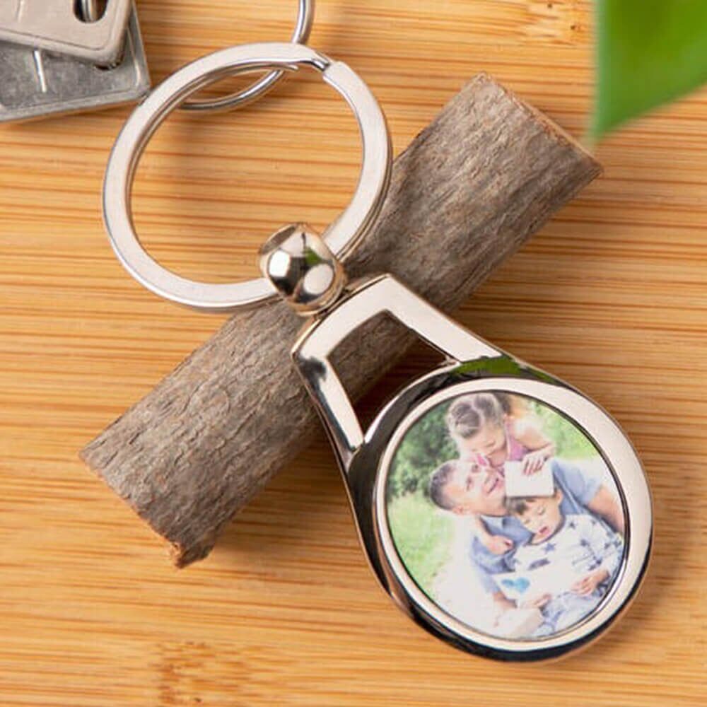Ocadeau Porte clef acier ovale