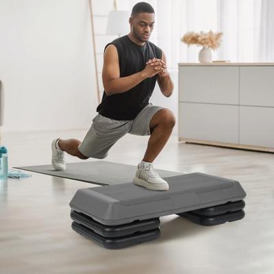 Drop Dash Deals Adjustable Aerobic Step Platform For Home Workout Non Slip Fitness Stepper With Risers Adjustable Aerobic Step Platform For Home Workout Non Slip Fitness Stepper With Risers