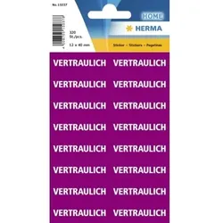 HERMA Hinweisetikett 15037 12,5x40mm Vertraulich 320 St./Pack.