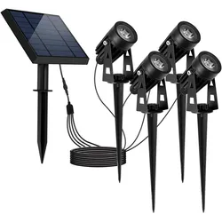 Lumisky ROUNDY Solar-Strahler, Kaltweiß, 100 lm Stahl Schwarz