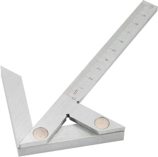 FTVOGUE Digitale Hoekmeter - Schokbestendig Vierkant Meetinstrument van Koolstofstaal - 100 x 70 mm