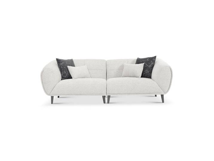 Livetastic 3-Sitzer-Sofa, Hellgrau, Holz, Buche, Füllung: Schaumstoffflocken,Schaumstoffflocken,Schaumstoffflocken, 240x80x102 cm, Wohnzimmer, Sofas & Couches, Sofas, 3-Sitzer Sofas