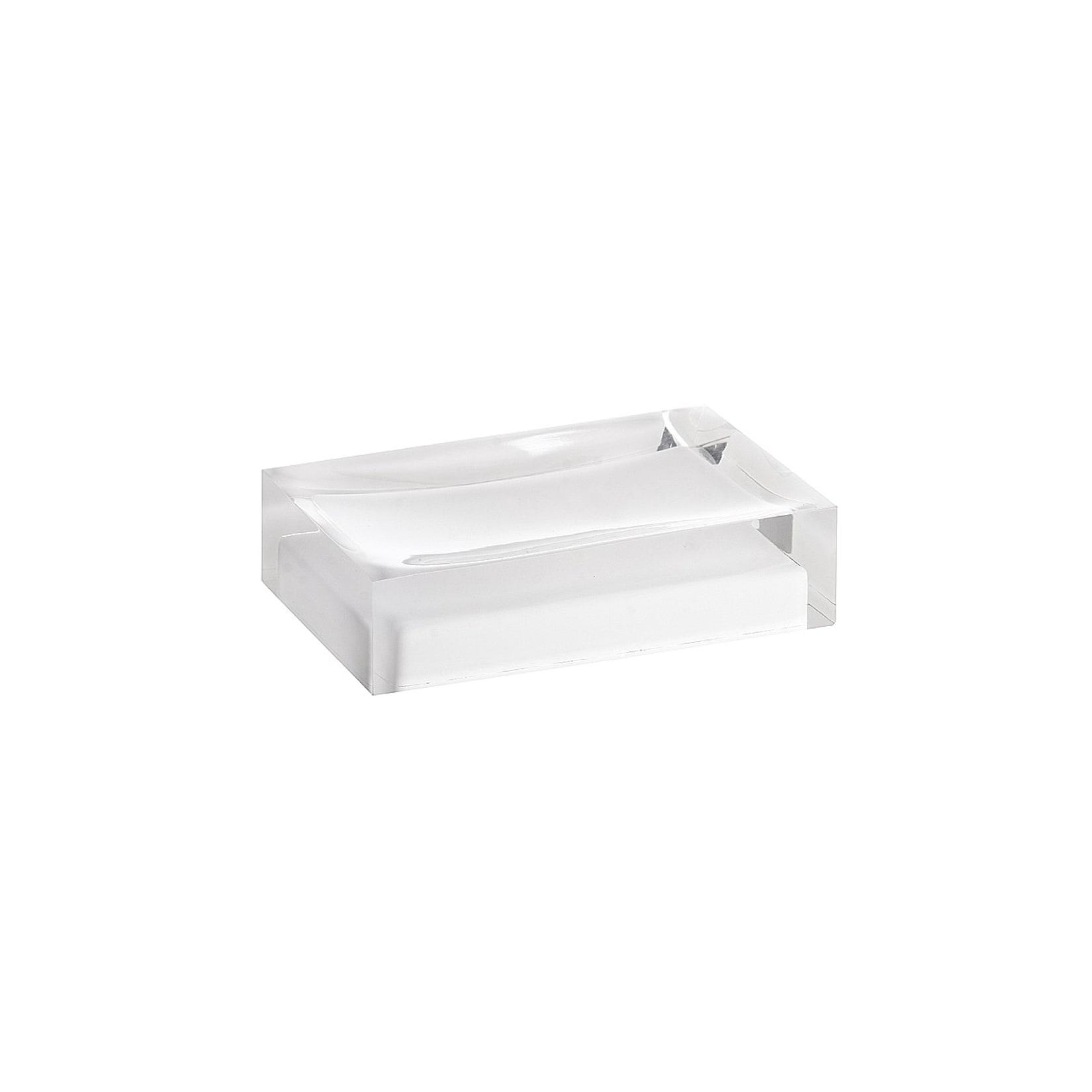 Brillantbad BISTA Seifenablage Polyresin Weiß 110x30x70 mm für Bad & Küche >> Freistehend anwendbar