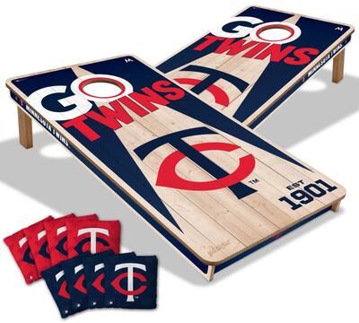 Skip's Garage Minnesota Twins MLB 2x4 Cornhole Board Set