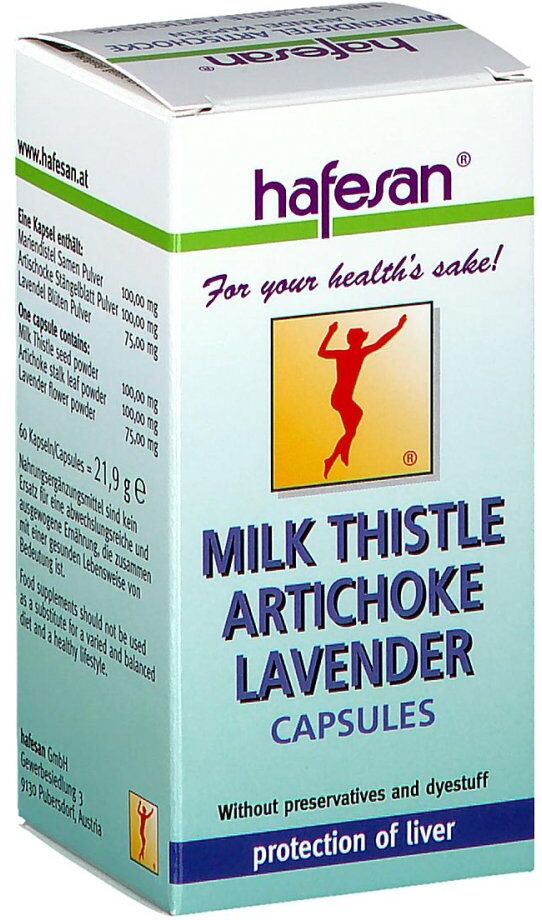 Hafesan Mariendistel + Artischocke + Lavendel Kapseln 60stk
