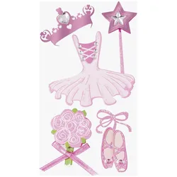 6x Heyda, Sticker, Sticker-Etikett Ballett 5 Stück bunt (5 Sticker)