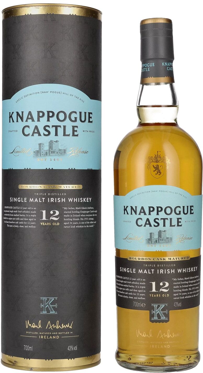 Knappogue Castle Whiskey Knappogue Castle 12 Years Old BOURBON CASK MATURED 43% Vol. 0,7l in Geschenkbox