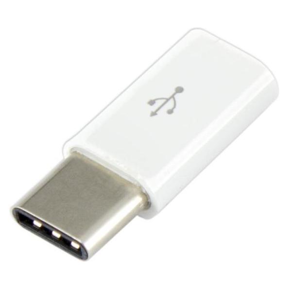 Sbox Micro USB 2.0 F. -> TYPE C M. white AD.USB-C W (USB-A, USB-C) (AD.USB-C W)