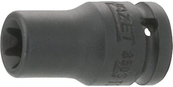 HAZET Schlag- Maschinenschrauber Steckschlüssel-Einsatz TX 850S-E8 Vierkant hohl 6,3 mm (1/4 Zoll) Außen TX Profil E8)