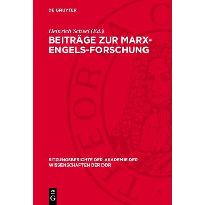 Beiträge zur Marx-Engels-Forschung, Gebundene Ausgabe von , De Gruyter, 978-3-11-273698-2