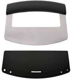 KitchenAid Mezzaluna Knife with Stainless Steel Curved Blade, Black - 1-pc