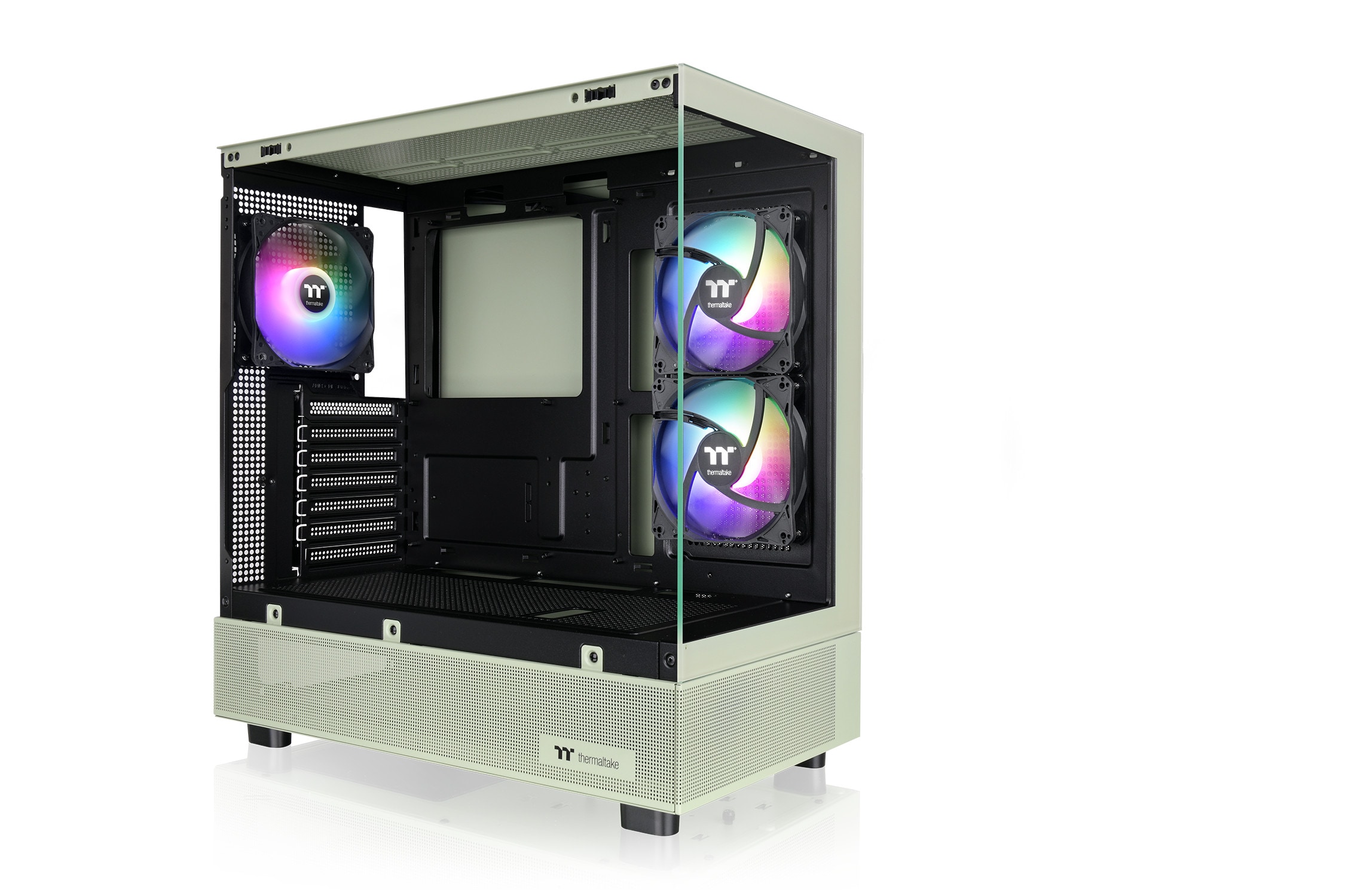 Thermaltake View 270 Plus Gaming PC Gehäuse Midi-Tower Grün Seitenfenster