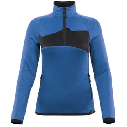 Damen Fleecepullover "ACCELERATE" - XS - azurblau/schwarzblau