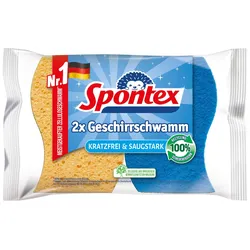 Spontex Spülschwamm, gelb/blau